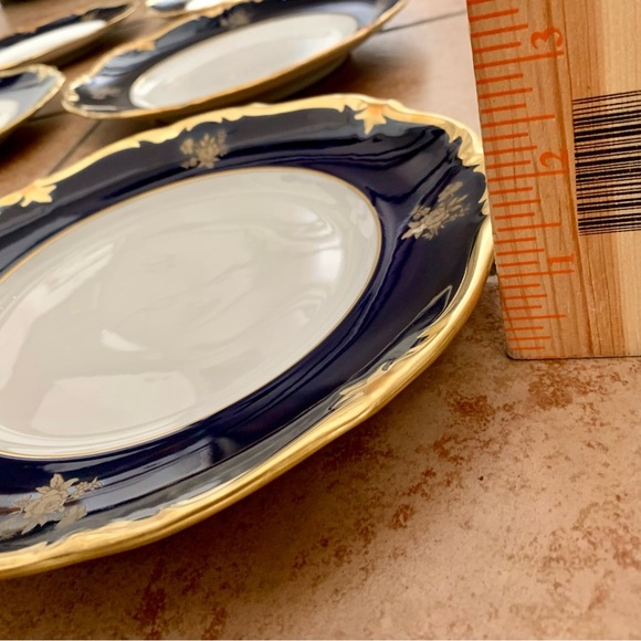 Vintage Reichenbach Echt Kobalt Blue/gold Plates Germany - Picture 9 of 15